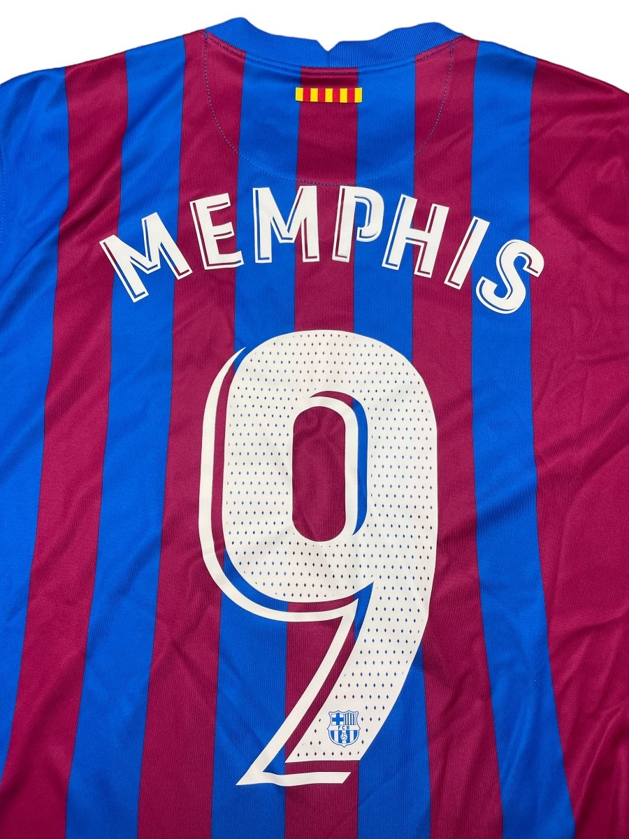 FC Barcelona Home Shirt 21/22 Memphis #9 - 10/10 - L