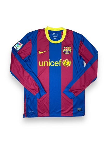 FC Barcelona Home Shirt Long Sleeve 2010/11 - 9/10 - M