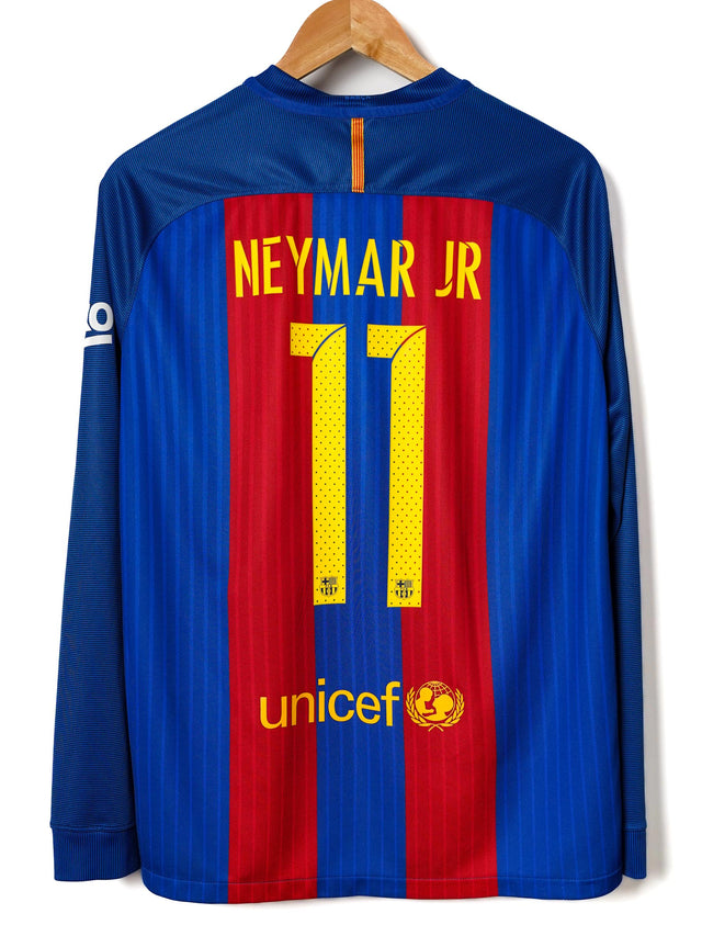 FC Barcelona Home Shirt L/S 2016/17 Neymar Jr 11 (XL)