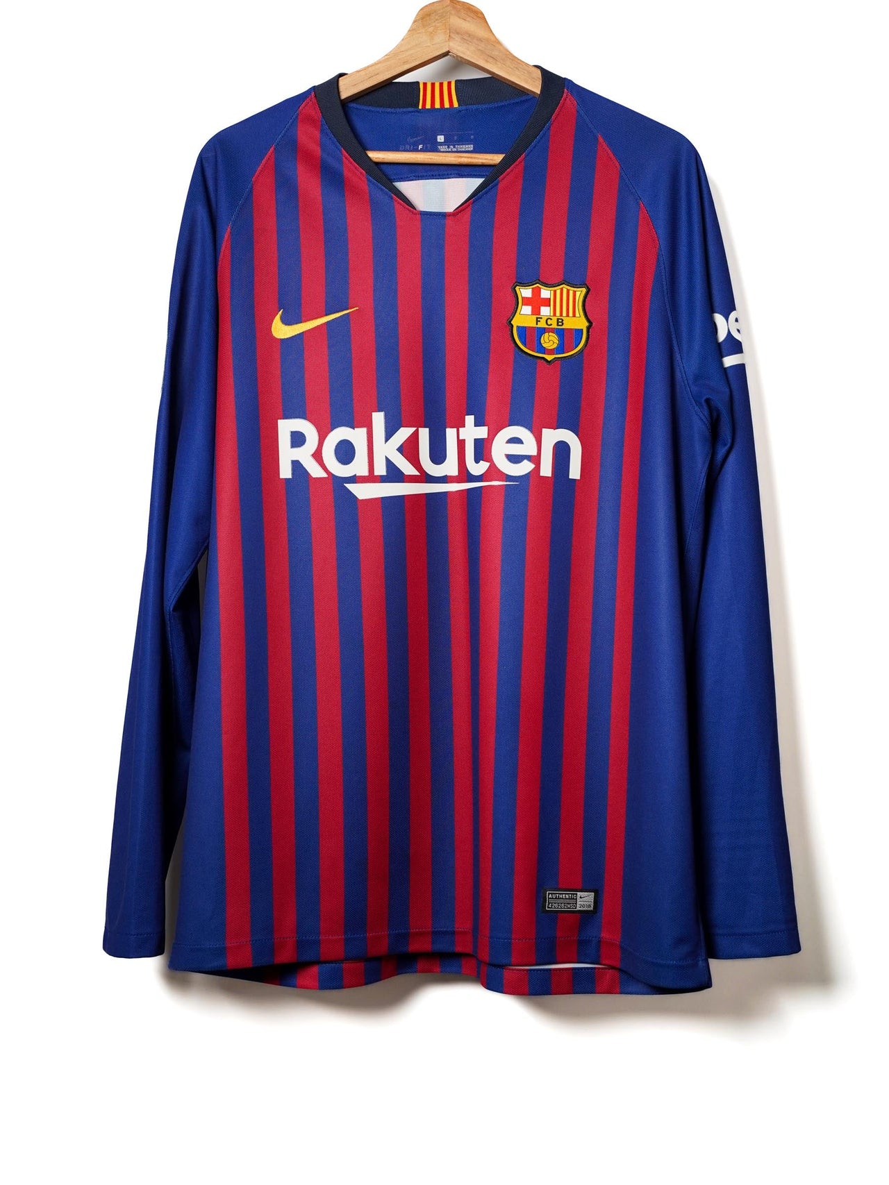 FC Barcelona Home Shirt L/S 2018/19 Messi 10 (L)