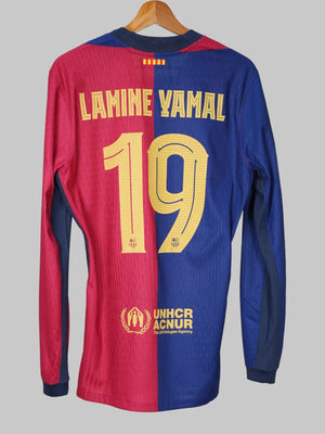 FC Barcelona Home Shirt Player Issue L/S 2024/25 BNWT Lamine Yamal 19 (L)