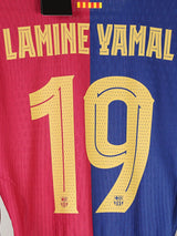 FC Barcelona Home Shirt Player Issue L/S 2024/25 Lamine Yamal 19 (L)