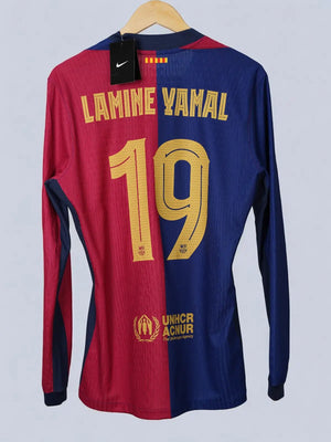 FC Barcelona Home Shirt Player Issue L/S 2024/25 Lamine Yamal 19 (L)