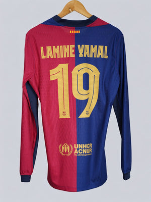 FC Barcelona Home Shirt Player Issue L/S 2024/25 Lamine Yamal 19 (L)