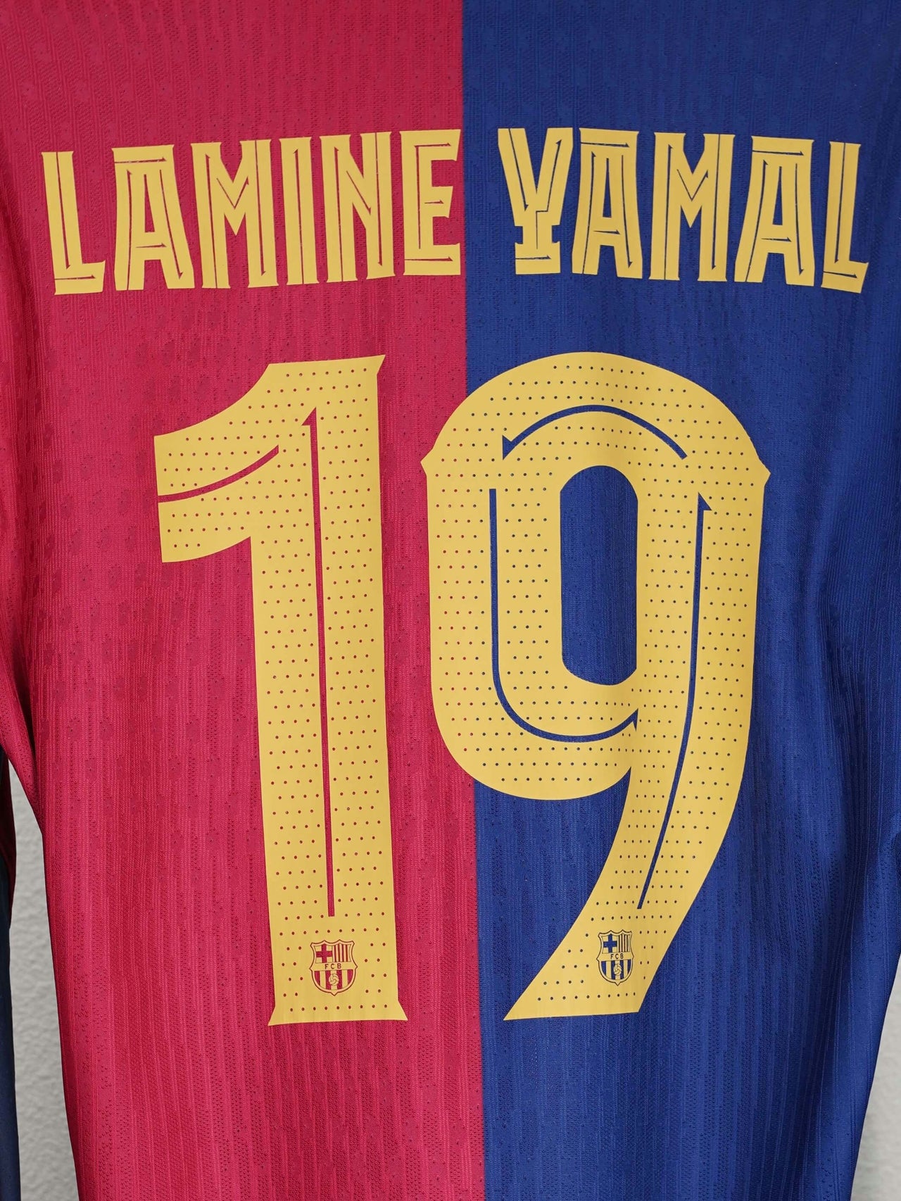 FC Barcelona Home Shirt Player Issue L/S 2024/25 Lamine Yamal 19 (L)