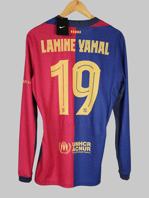 FC Barcelona Home Shirt Player Issue L/S 2024/25 Lamine Yamal 19 (L)