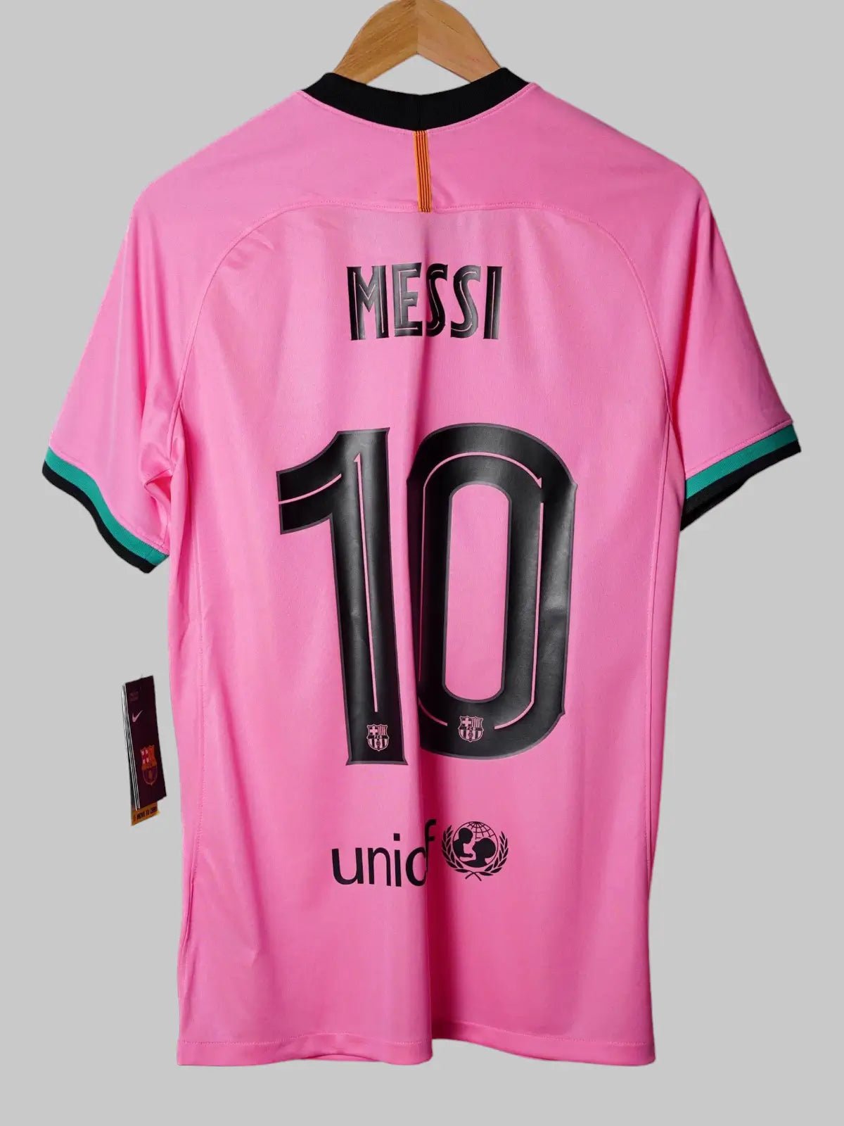 FC Barcelona Tercera Camiseta 2020/21 Messi 10 BNWT (S)