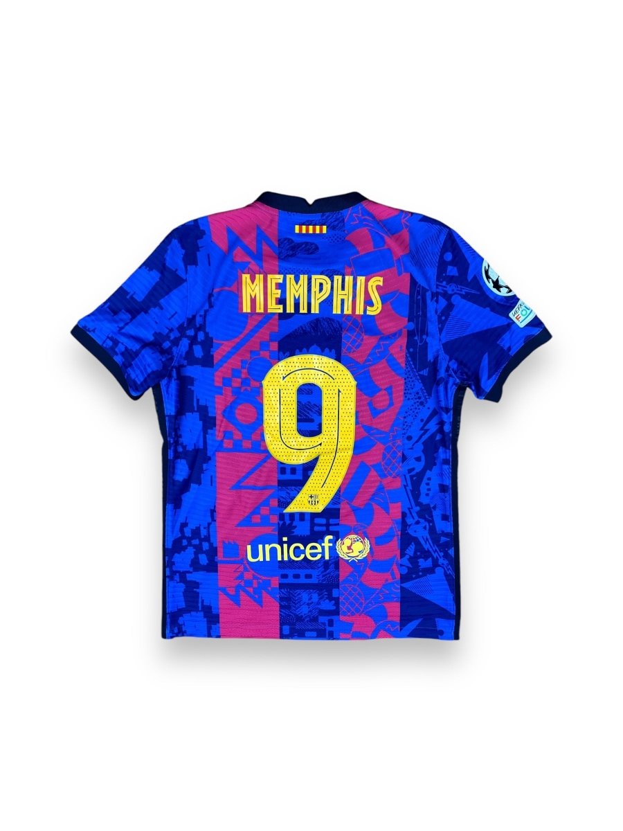 FC Barcelona Third Shirt 2021/22 Player Issue Memphis #9 - 10/10 - M