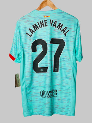 FC Barcelona Tercera Camiseta 2023/24 Lamine Yamal 27 BNWT (M)