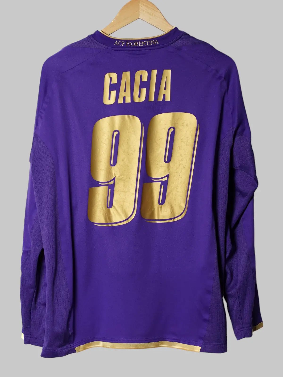 Fiorentina Home Shirt L/S 2007/8 Cacia 99 (L)