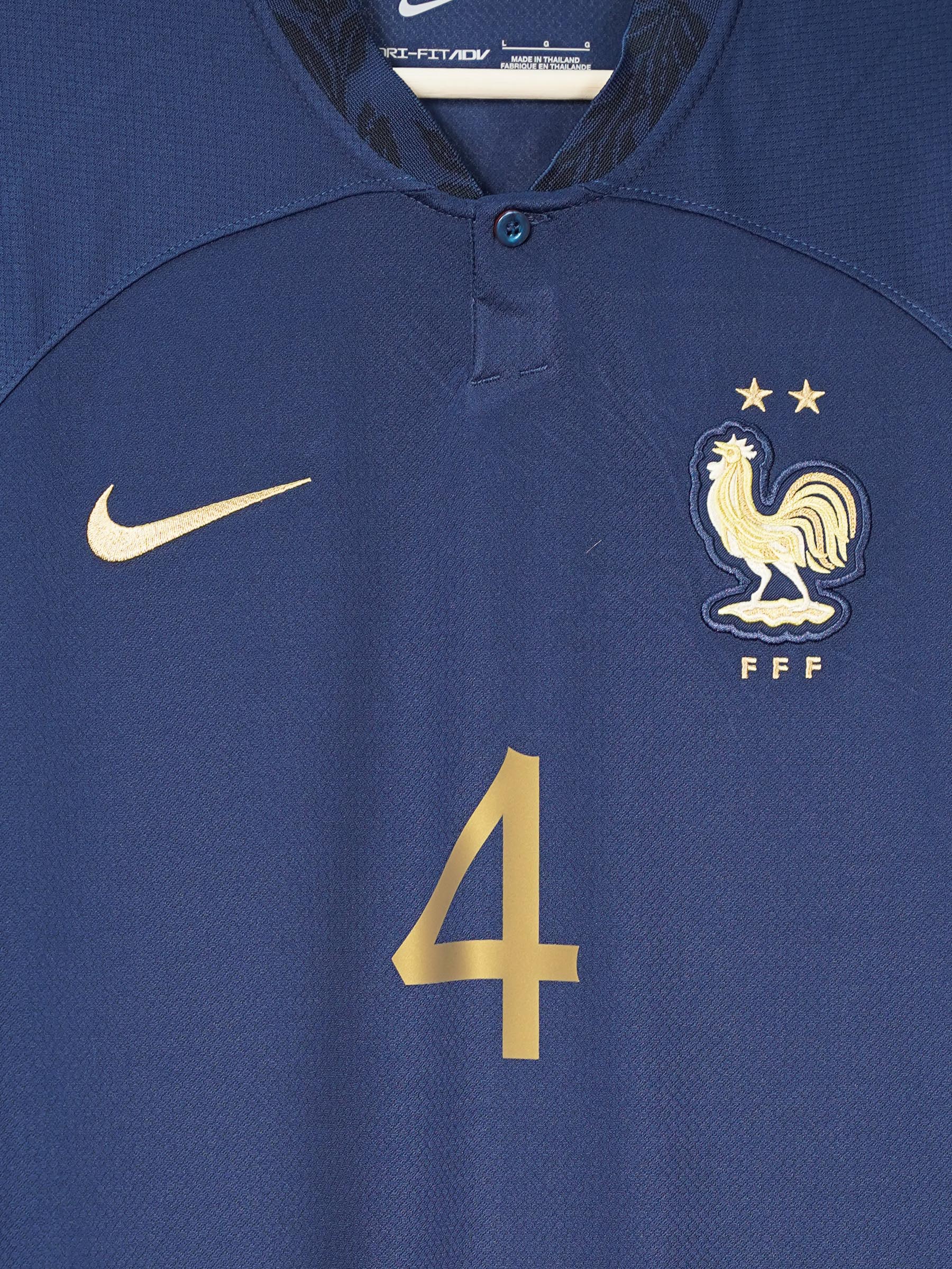 France Home Shirt 2022/23 Varane 4 (L)