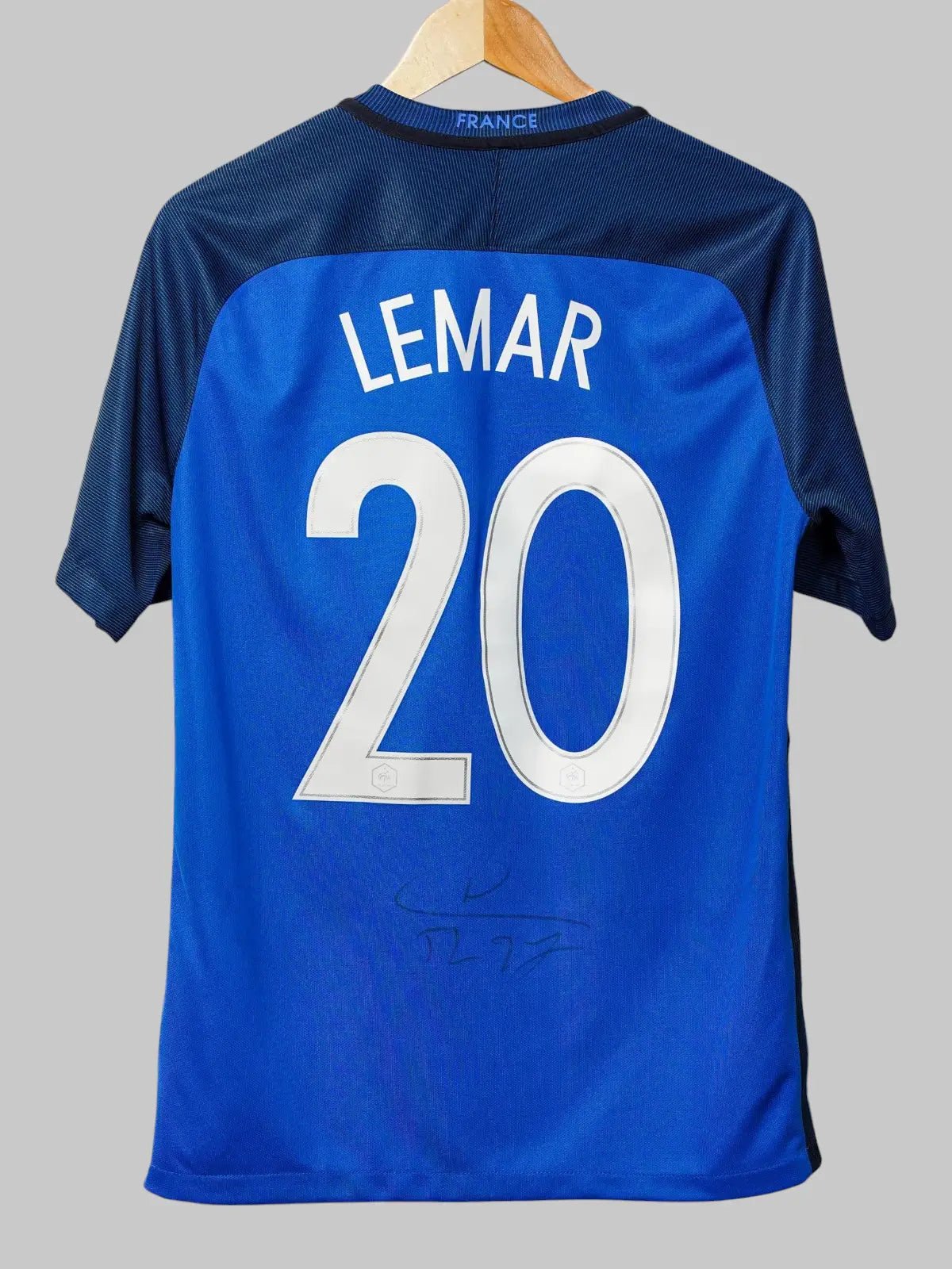 France Signed Home Shirt 2016/17 Lemar 20 (M)