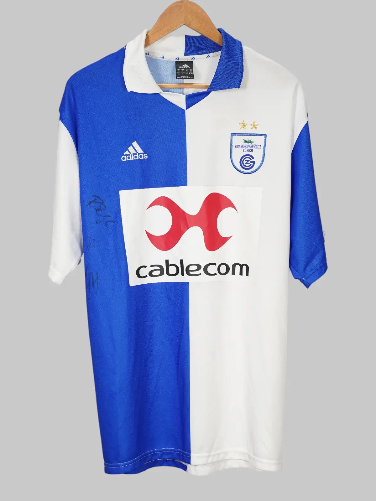 Grasshopper Home Shirt 2002/4 Hodel 5 Signed (XL)