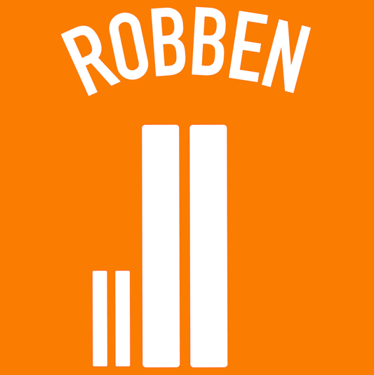 Holland 2008/10 Home Nameset Robben #11