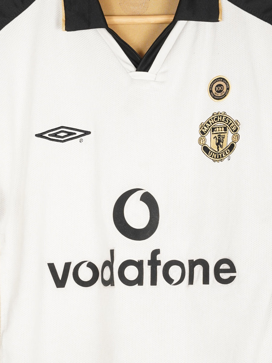 2001/2 Manchester United Centenary Beckham #7 Away Shirt (L)