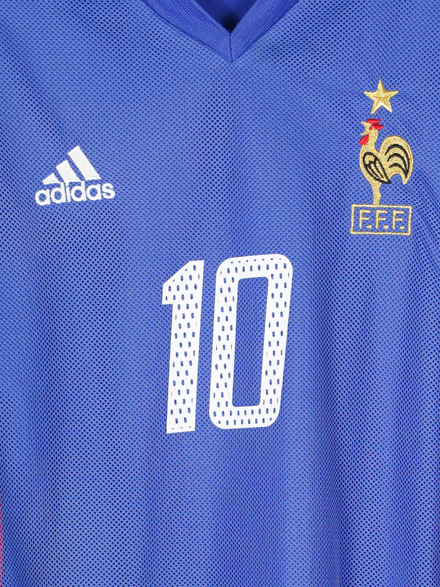 2002/03 France Zidane #10 Home Shirt (XL)