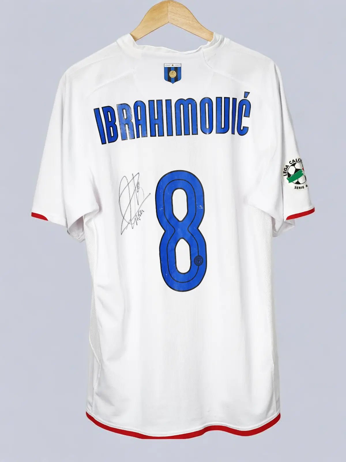 Inter Milan Away Shirt 2007/8 Ibrahimovic 8 Signed (XL)