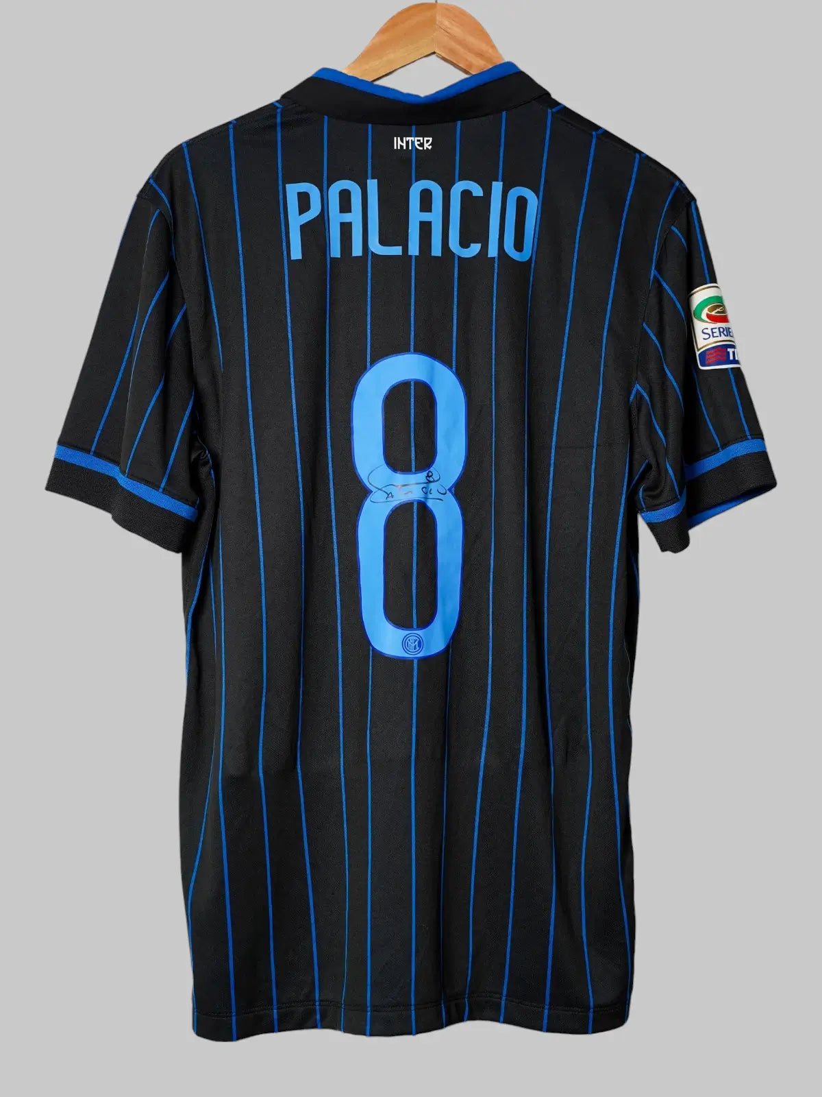 Inter Milan Home Shirt 2014/15 Palacio Signed 8 (M)