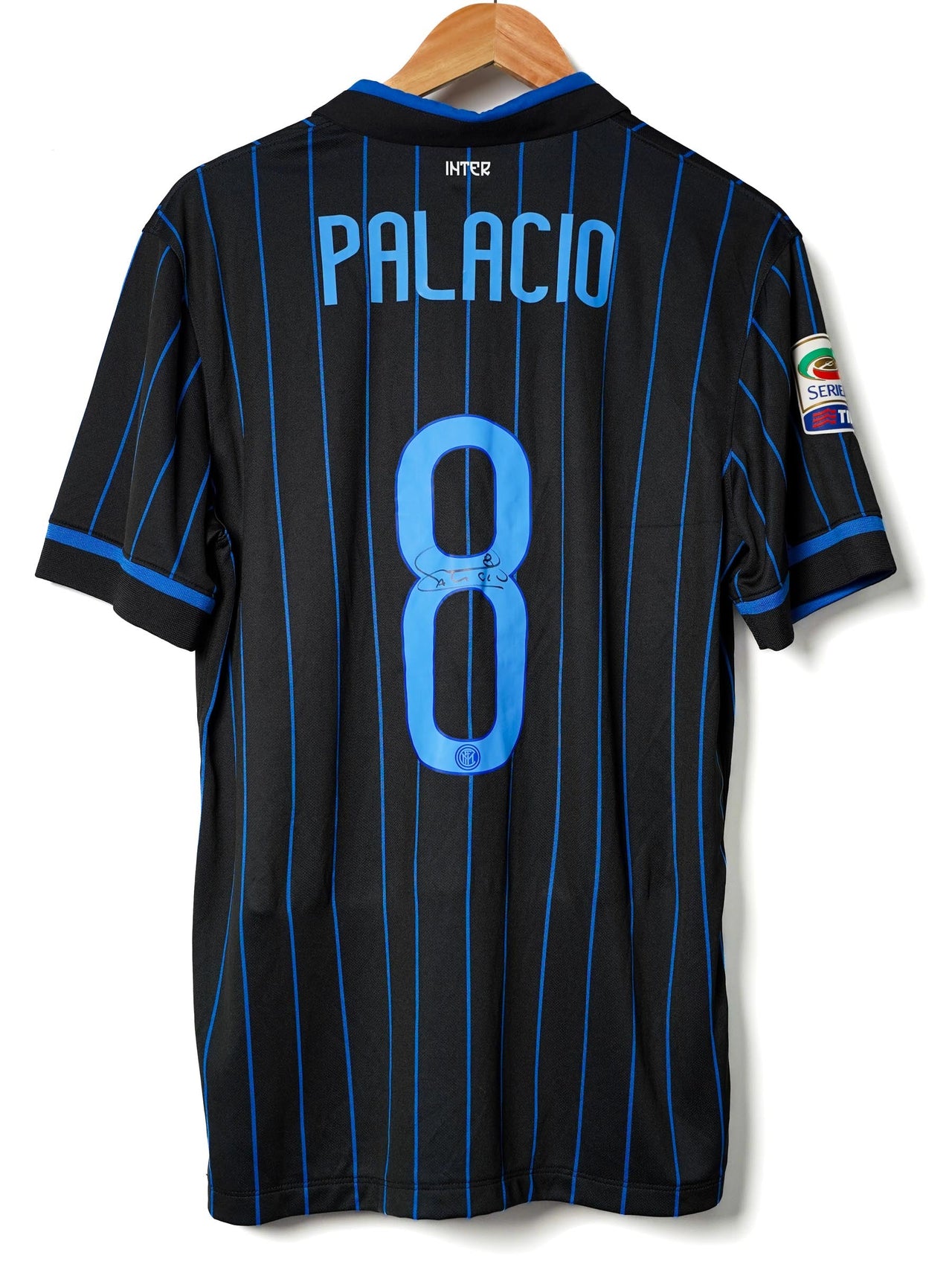 Inter Milan Home Shirt 2014/15 Palacio Signed 8 (M)
