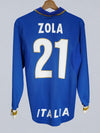 Italy Home Shirt 1996/97 L/S Zola #21 (S)
