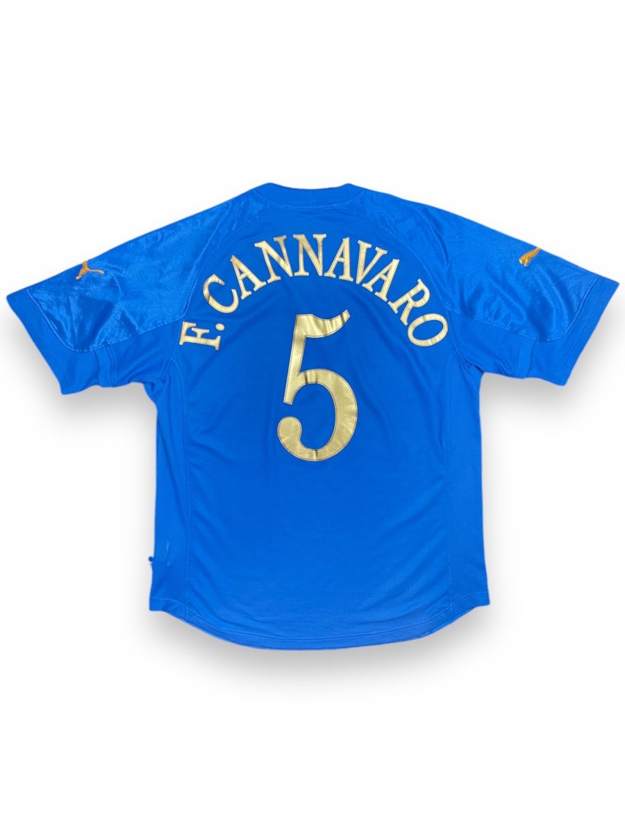 Italy Home Shirt 2004/5 Cannavaro #5 - 9/10 - XL