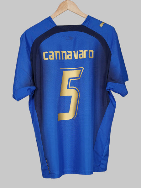イタリア代表 サッカーシャツ 背番号5 XL　CANNAVARO italy-home-shirt-20067-