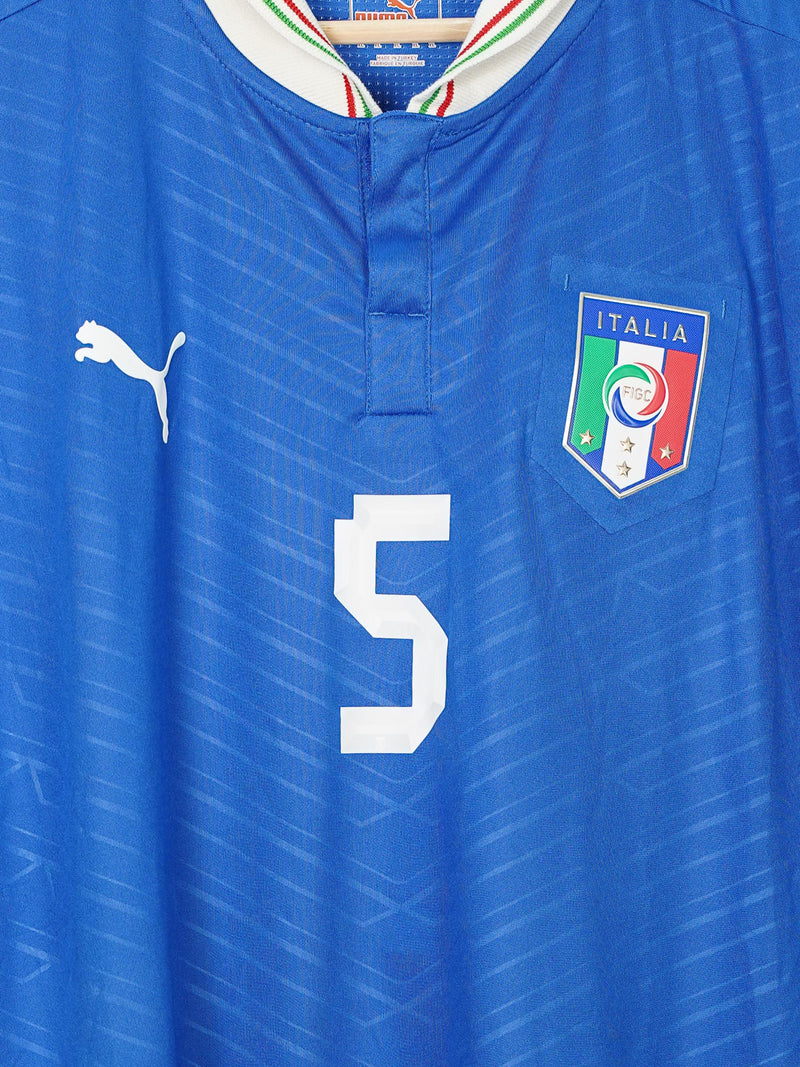 Italy Home Shirt 2011/12 Signed Thiago Motta 5 (XL)