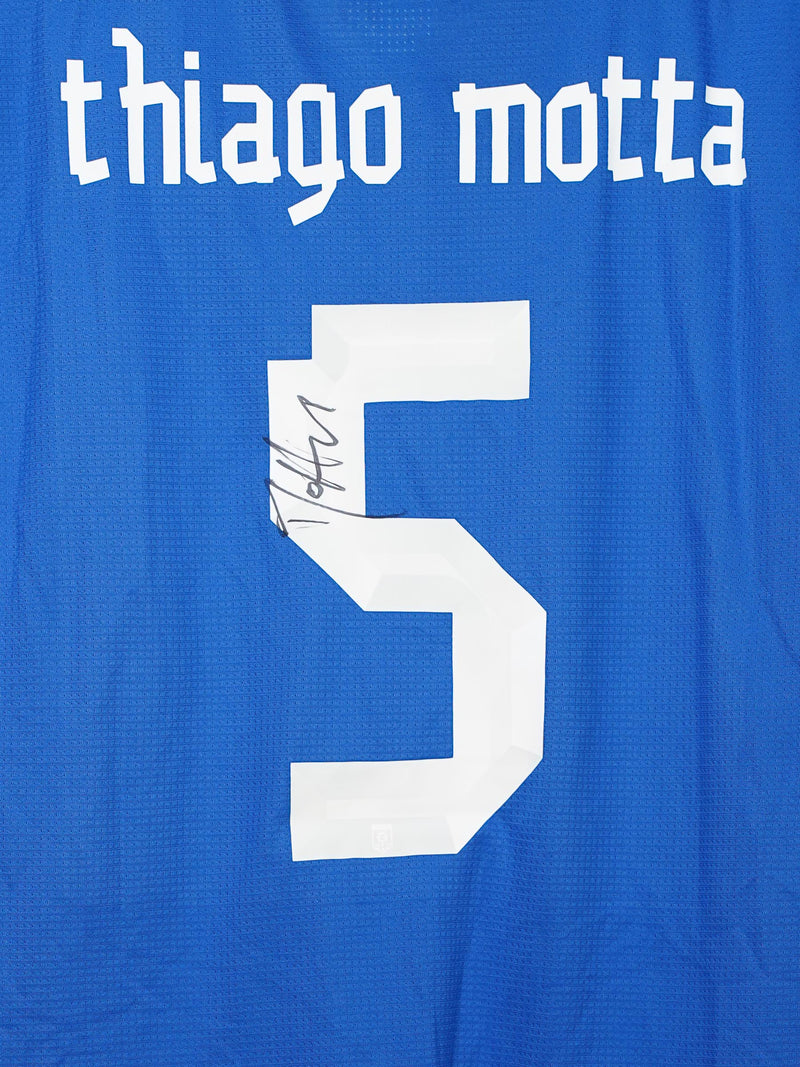 Italy Home Shirt 2011/12 Signed Thiago Motta 5 (XL)