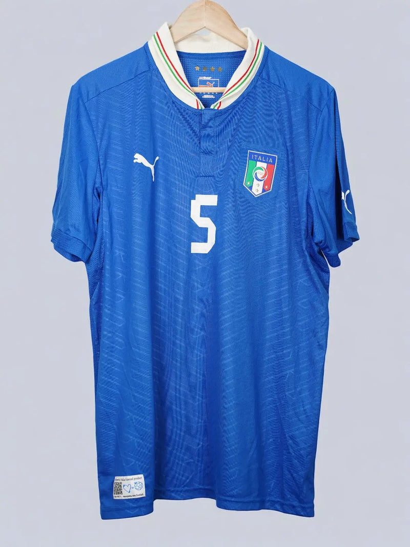 Italy Home Shirt 2011/12 Signed Thiago Motta 5 (XL)