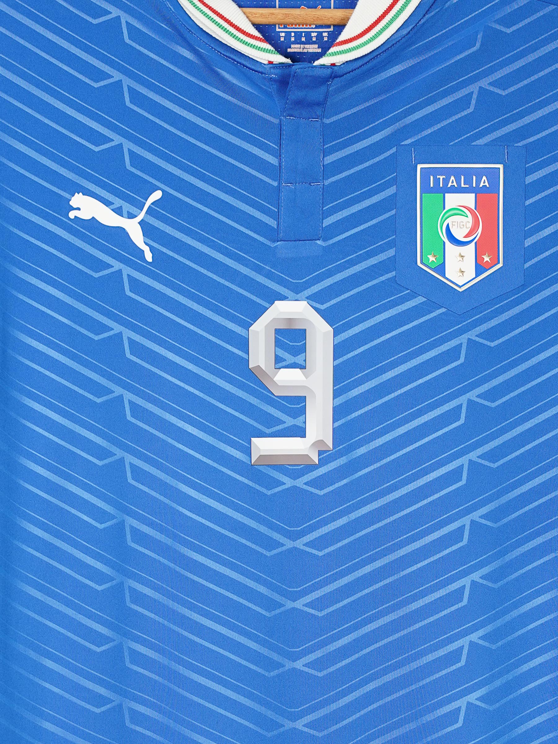 Italy Home Shirt 2012/13 L/S Player Issue Balotelli 9 (M)