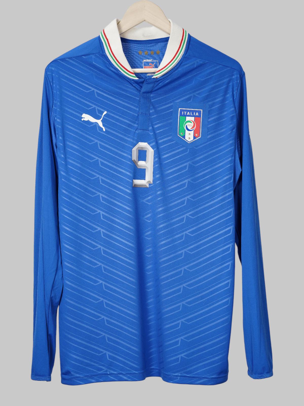 Italy Home Shirt L/S 2012/13 Balotelli 9 (L)
