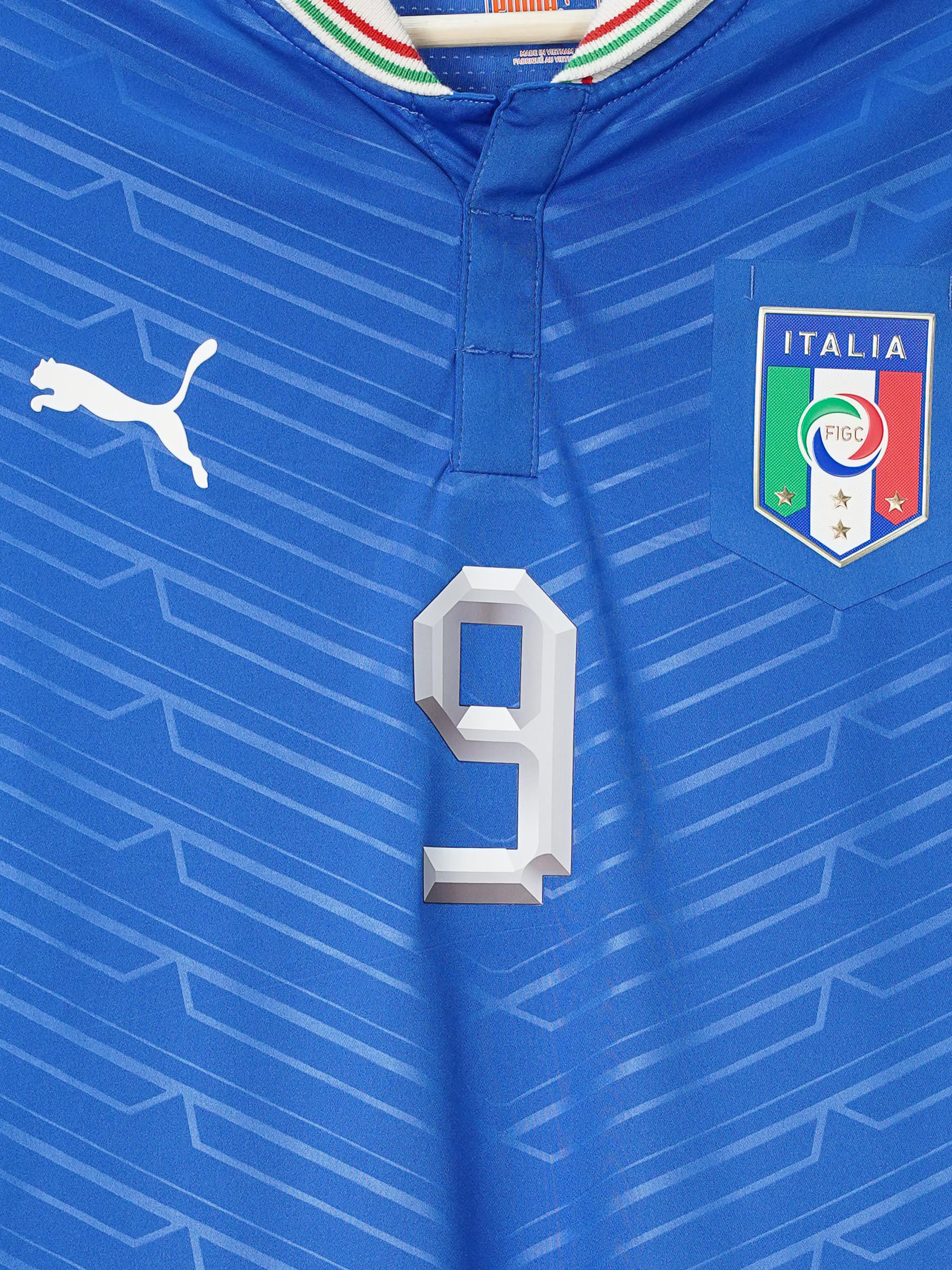 Italy Home Shirt L/S 2012/13 Balotelli 9 (L)