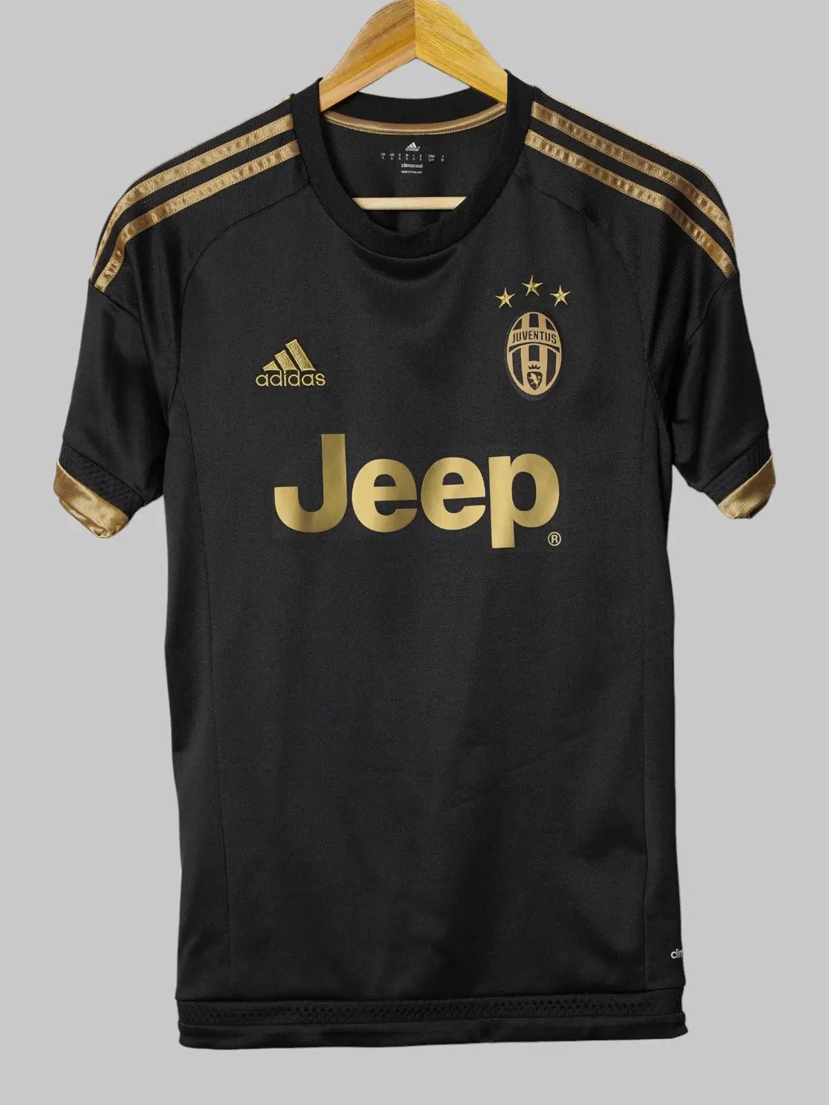 adidas 15/16Juventus ユニフォームブラック×ゴールドJeep 2015/16 Juventus Pogba #10 Third Shirt (S) Adidas – First11