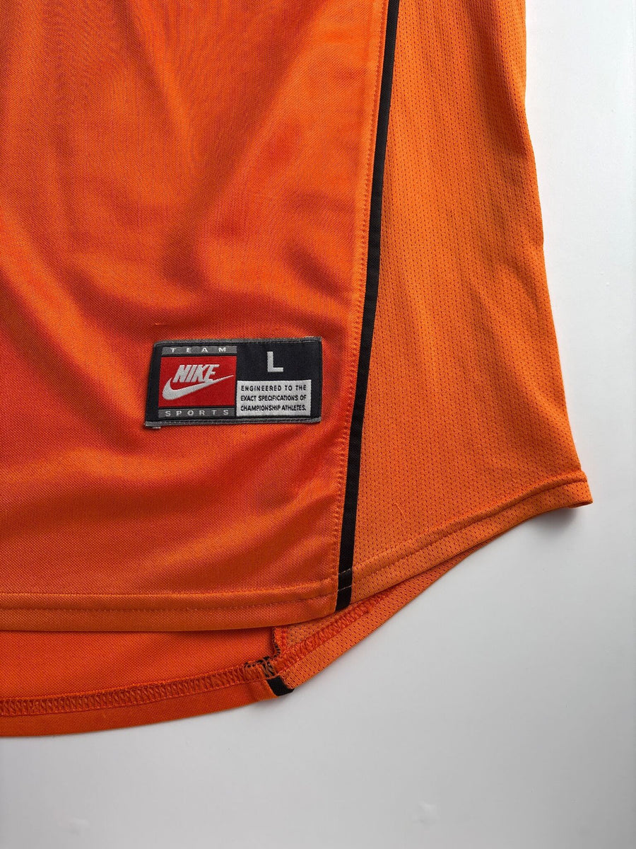1998/99 Netherlands Bergkamp #8 Home Shirt (L)