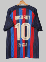 2022/23 Barcelona #10 Ansu Fati #10 Home Shirt (XL)