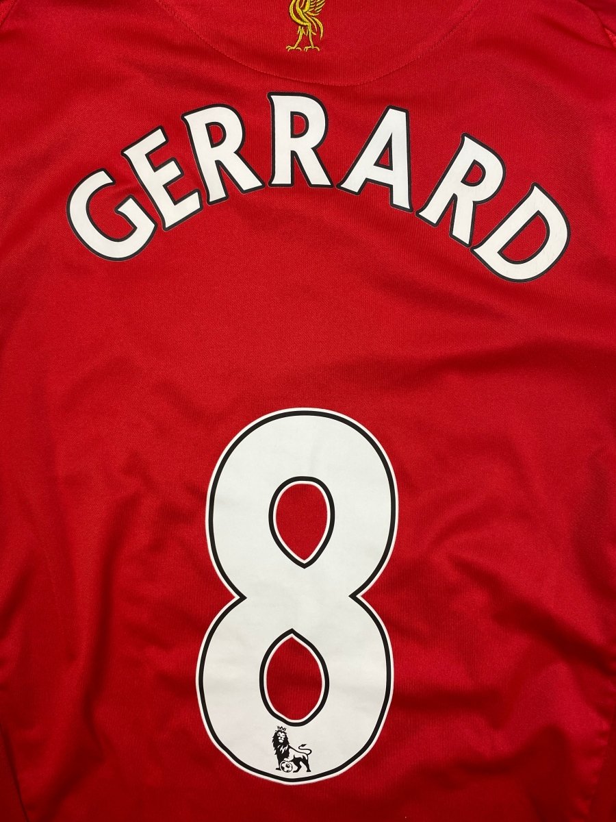 Liverpool Home Shirt 2008/10 Gerrard #8 - 9/10 - S