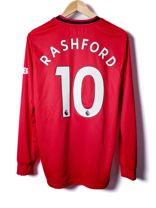 Man United Home Shirt 2019/20 L/S Rashford #10 (M)