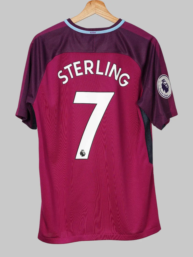 Manchester City Away Shirt 2017/18 Sterling 7 (M)