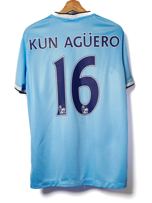 Manchester City Home Shirt 2013/14 Kun Agüero 16 (M)