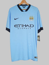 Manchester City Home Shirt 2014/15 Kun Agüero 16 BNWT (XL)