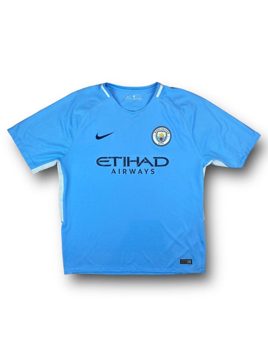 Manchester City Home Shirt 2017/18 - 9/10 - XL