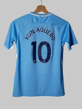 Manchester City Home Shirt 2017/18 Agüero 10 (L Kids)