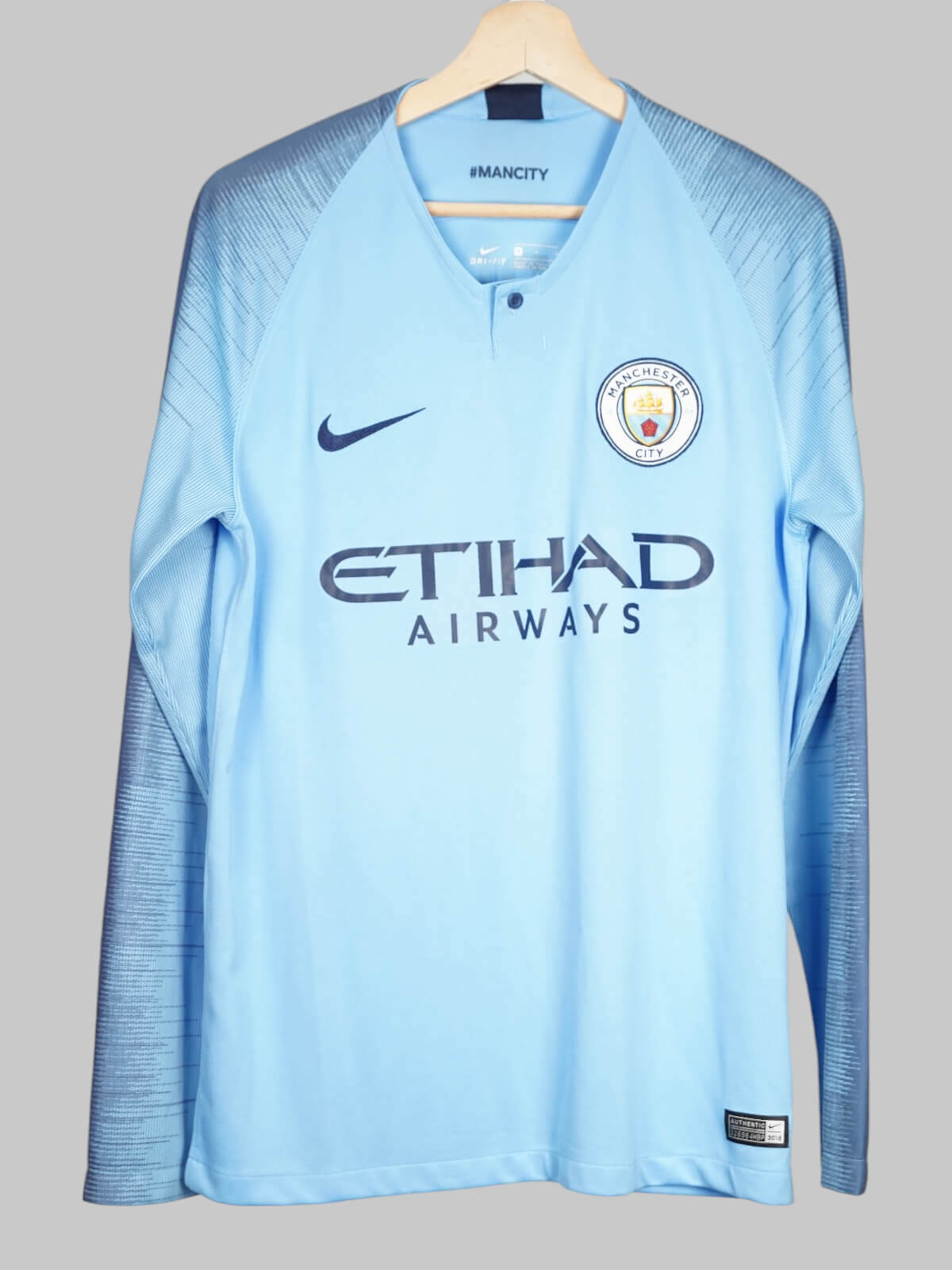Manchester City Home Shirt L/S 2018/19 De Bruyne 17 (M)