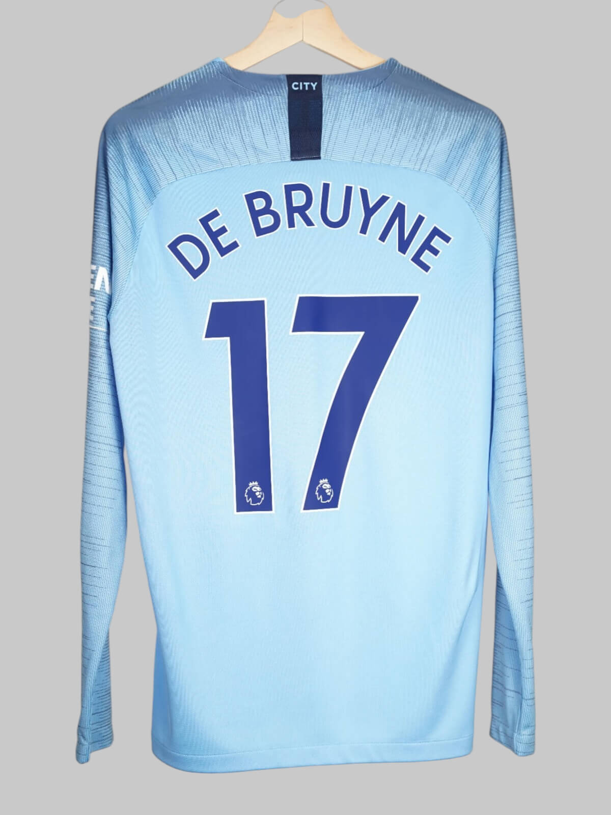 Manchester City Home Shirt L/S 2018/19 De Bruyne 17 (M)