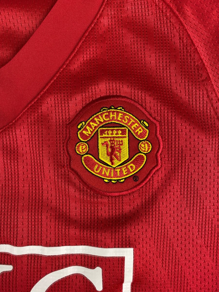 Manchester United Home Shirt 2007/09 - 7/10 - L Kids