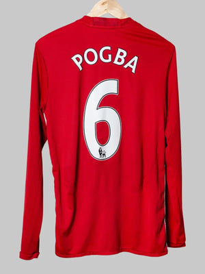 Manchester United Home Shirt 2016/17 Pogba 6 L/S (M)