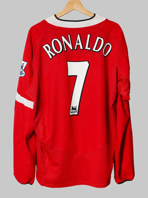 Manchester United Heimtrikot L/S 2004/6 Ronaldo 7 (XL)