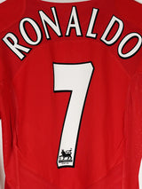 Manchester United Home Shirt L/S 2004/6 Ronaldo 7 (XL Kids)