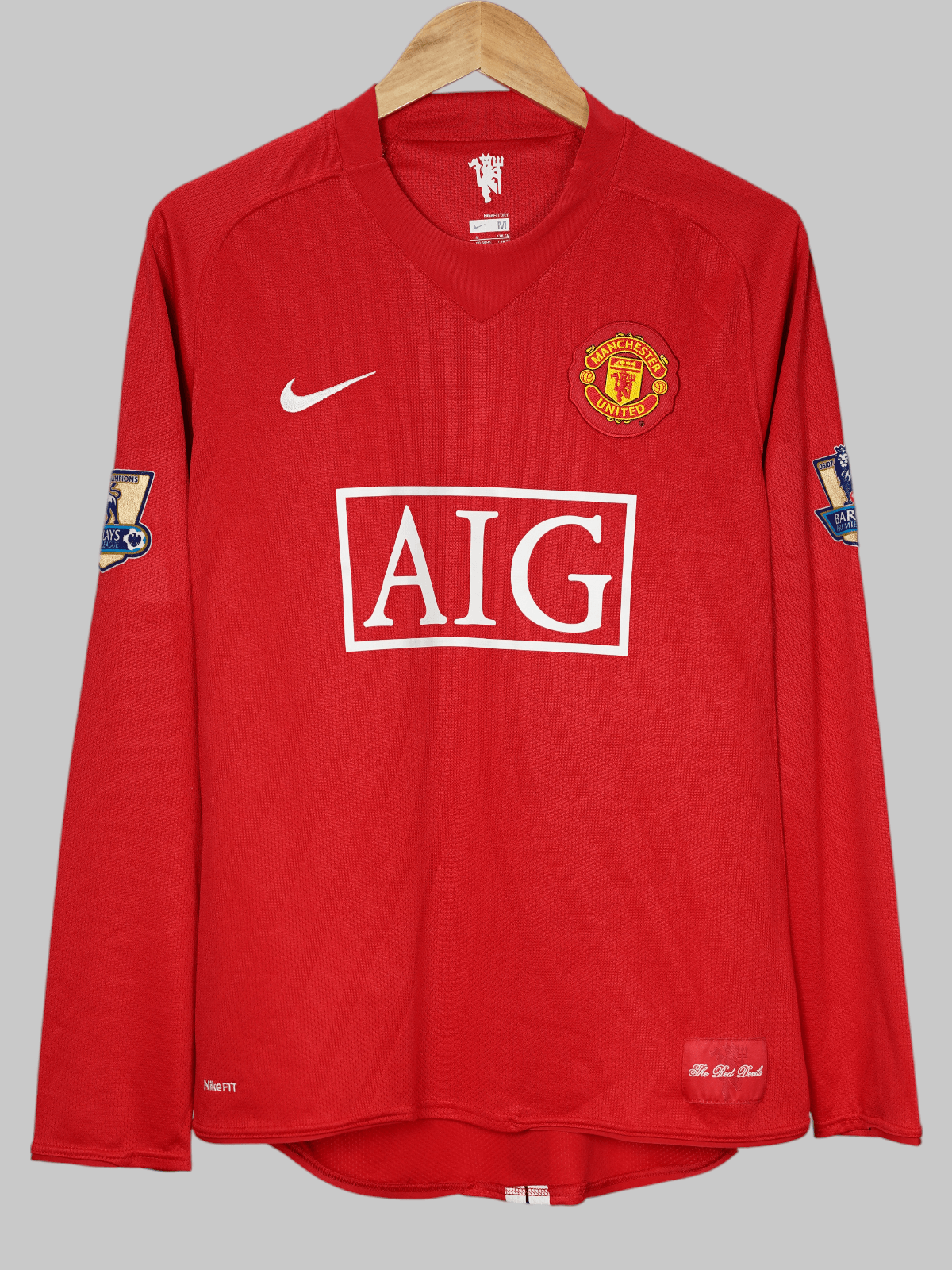 Manchester United Home Shirt L/S 2007/9 Ronaldo 7 (M)