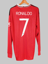 Manchester United Home Shirt L/S 2022/23 Ronaldo 7 (L)